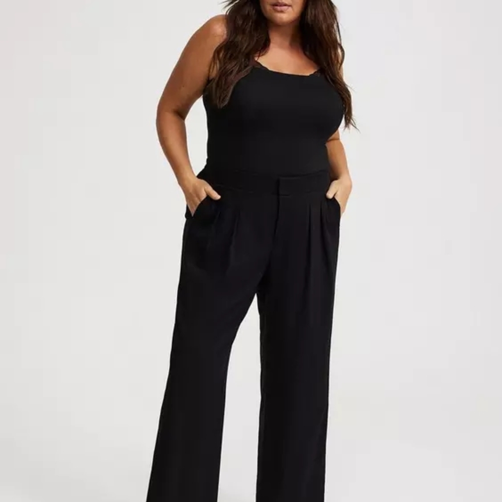 Torrid Wide Leg Buckle Back Pant In Houndstooth Size 18R
